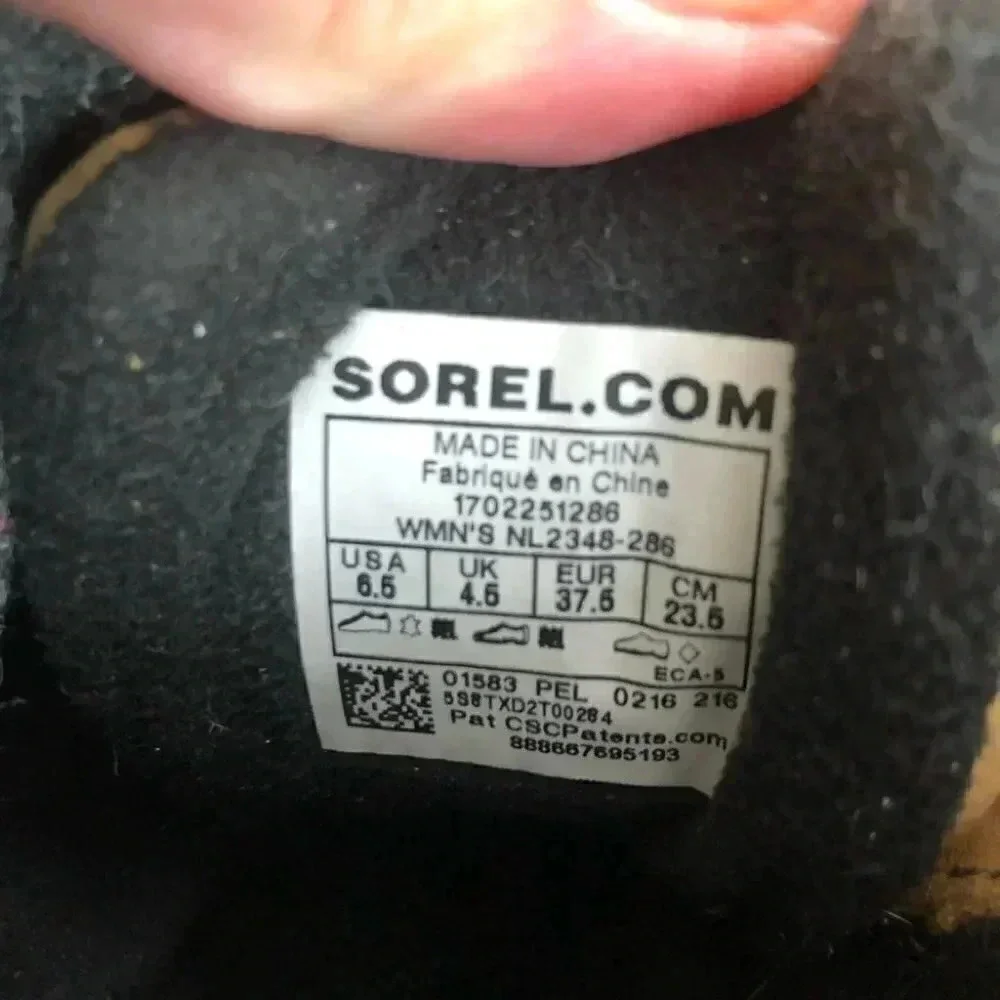 Sorel Slimpack II Lace Up Waterproof Duck Boots Black/Kettle: 6.5